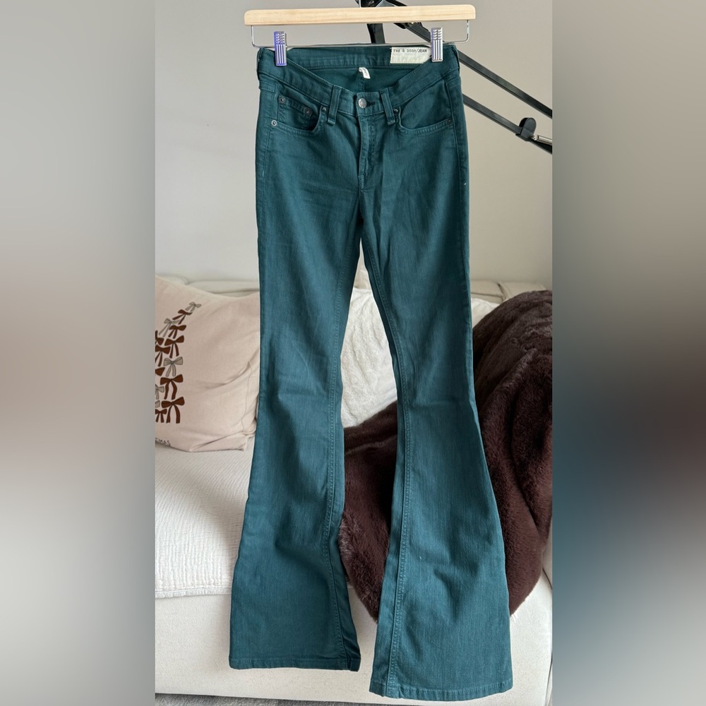Rag &‎ Bone Deep Teal Flare Jeans